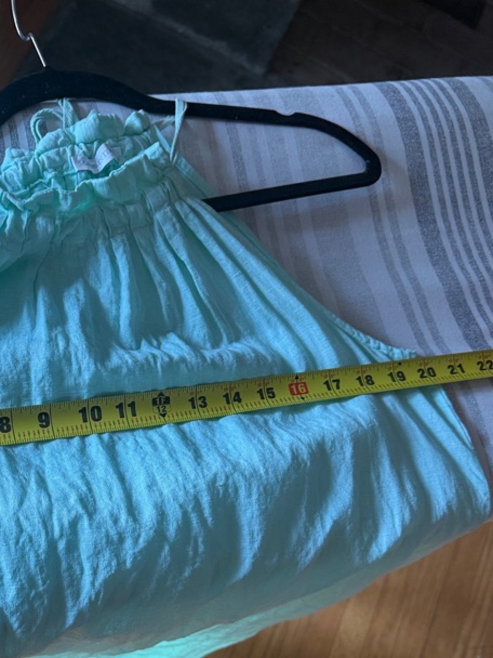 Light Mint Green Maxi 100% linen Dress - Women Dresses Maxi - Picture 7 of 8
